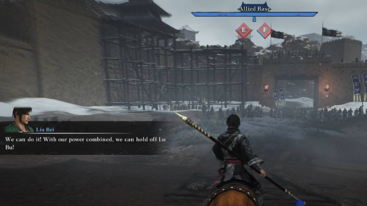 Dynasty Warriors Origins diálogo de liu bei que puede manejar a lu bu