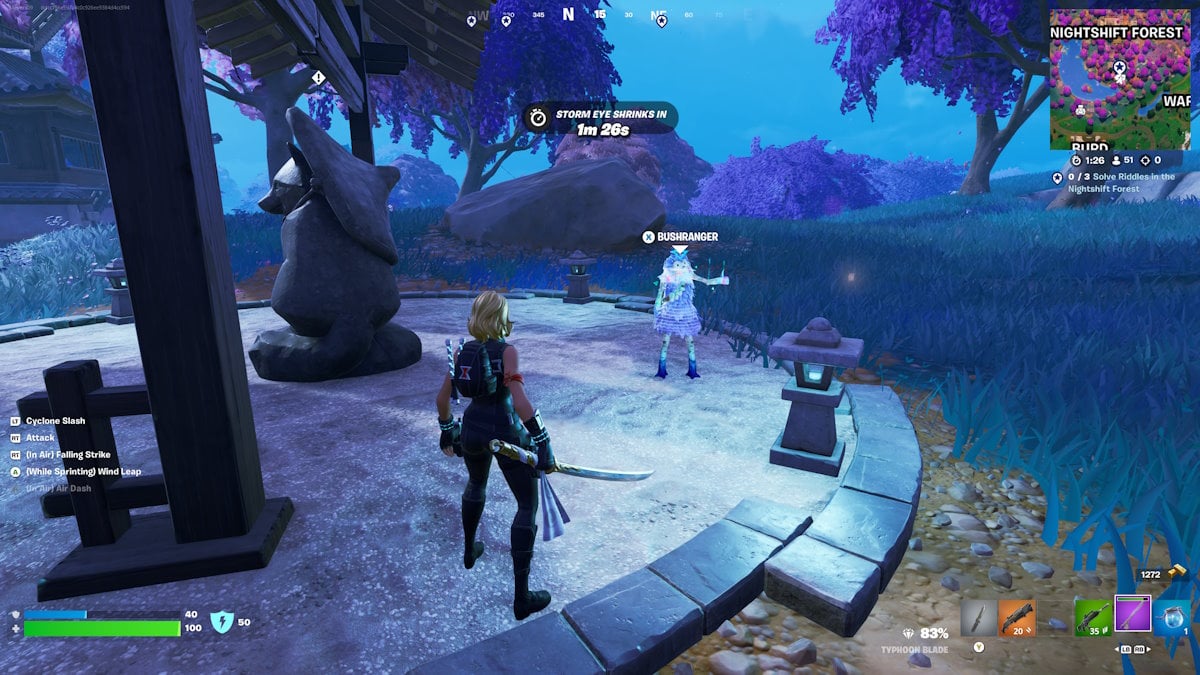 Acertijos del bosque del turno de noche de Fortnite