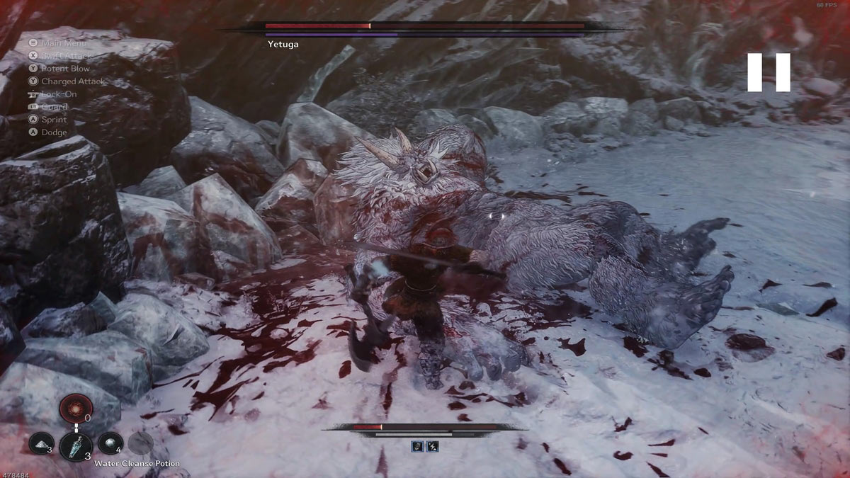 Atacar a Yetuga cuando el jefe está debilitado en The First Berserker Khazan