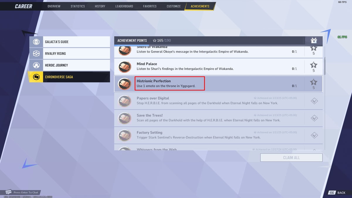 cómo conseguir la perfección histriónica en Marvel Rivals