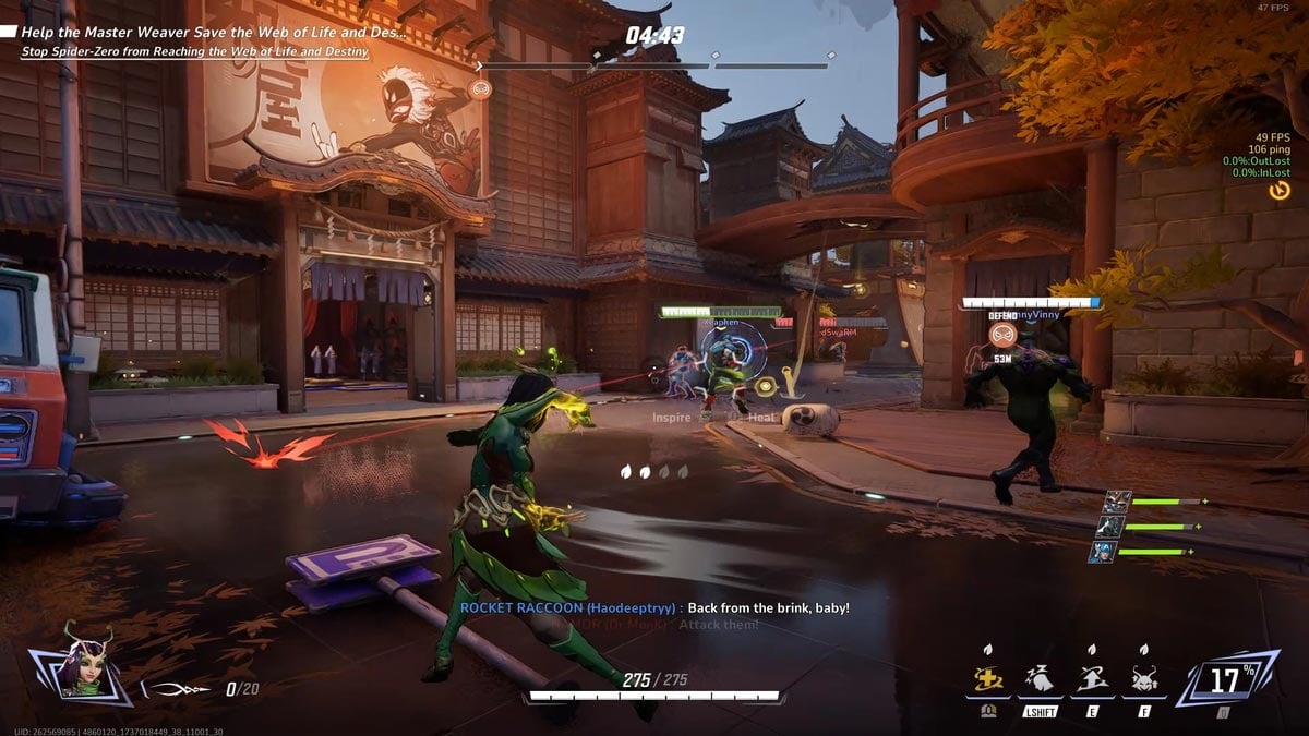 Mantis curando al Capitán América en Marvel Rivals