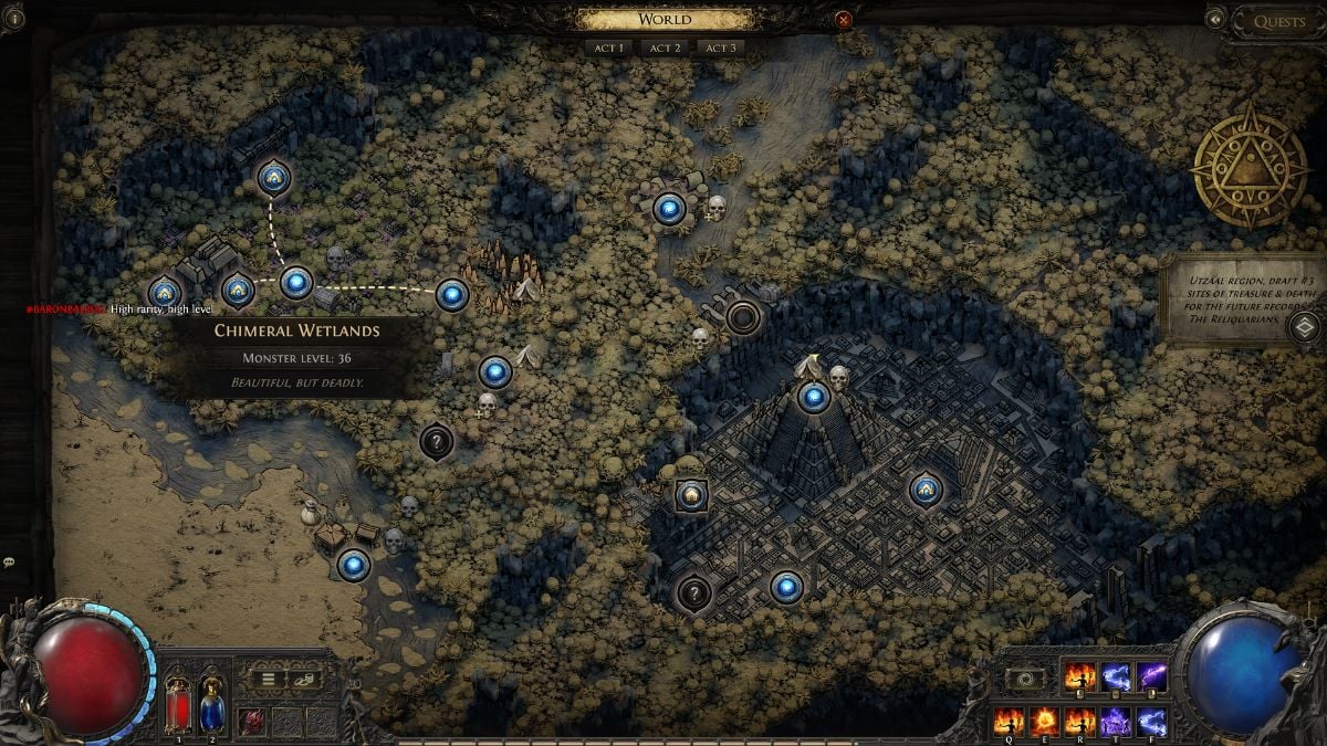 Xyclucian la Quimera Ubicación Poe2