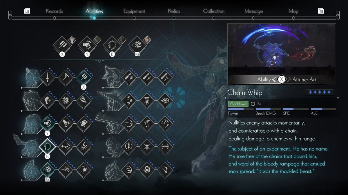 Habilidad de látigo de cadena en ender magnolia floración en la niebla