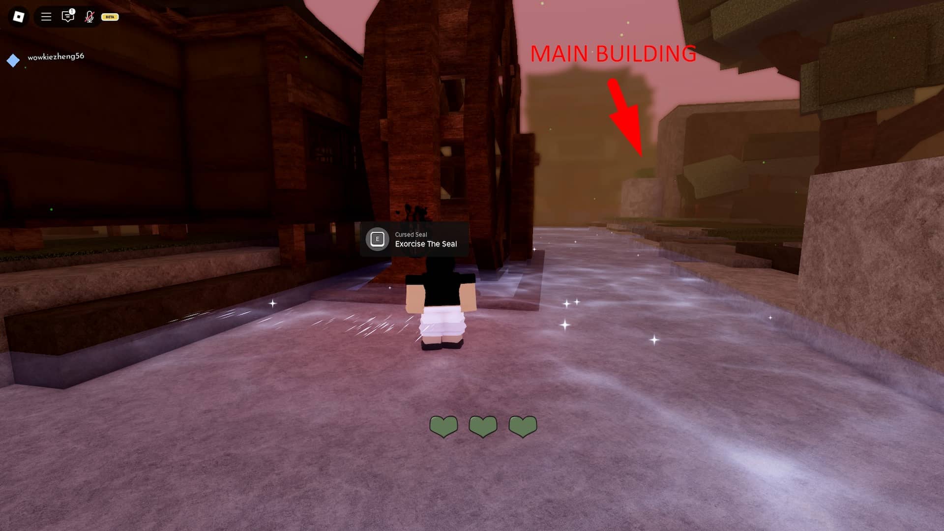 Локація проклятої печатки 3 у Jujutsu Odyssey