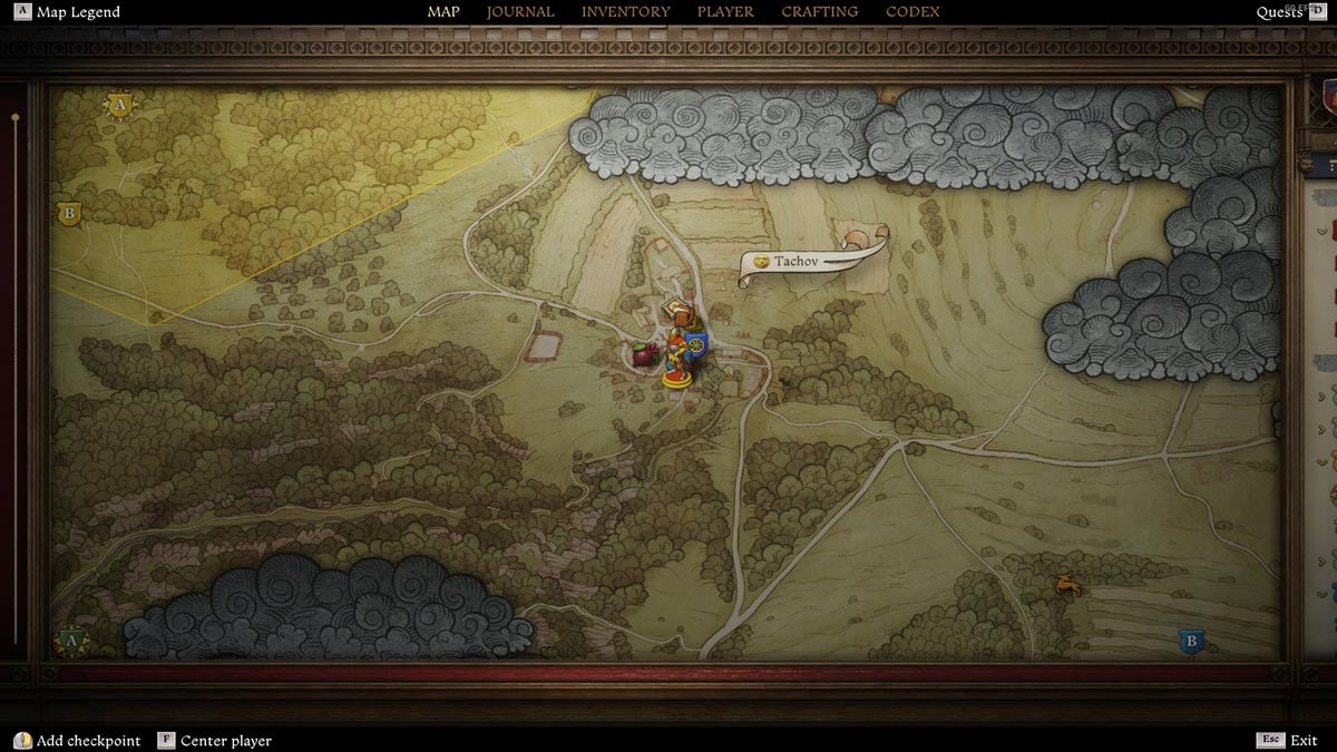 Ubicación de la ciudad de Tachov en Kingdom Come Deliverance 2