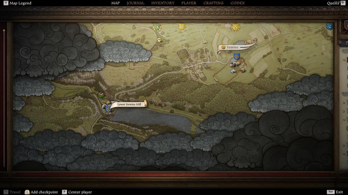 Locaton de semina inferior en Kingdom Come Deliverance 2