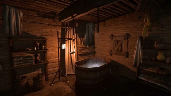 Cómo encontrar una casa de baños y bañarse en el reino venga la liberación 2
