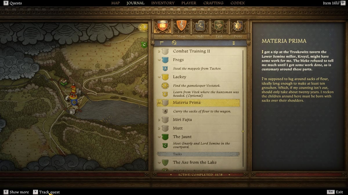 Activación de Materia Prima Side Quest