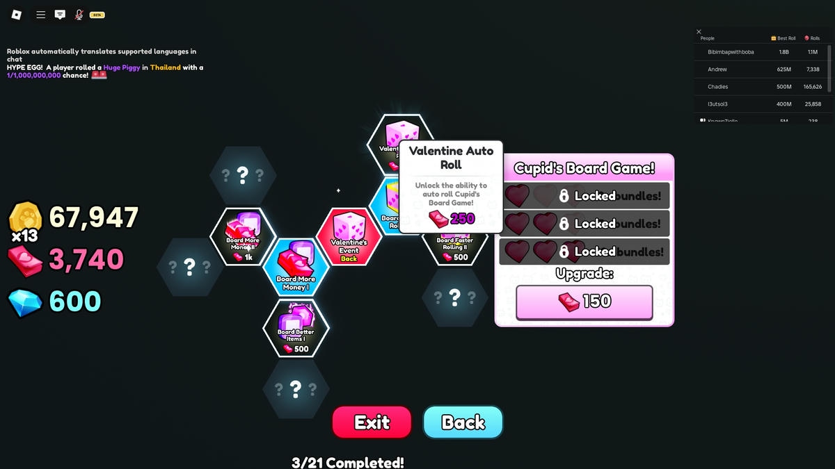 Evcil hayvanlarda Sevgililer Günü oyunu için otomatik zar oyunu