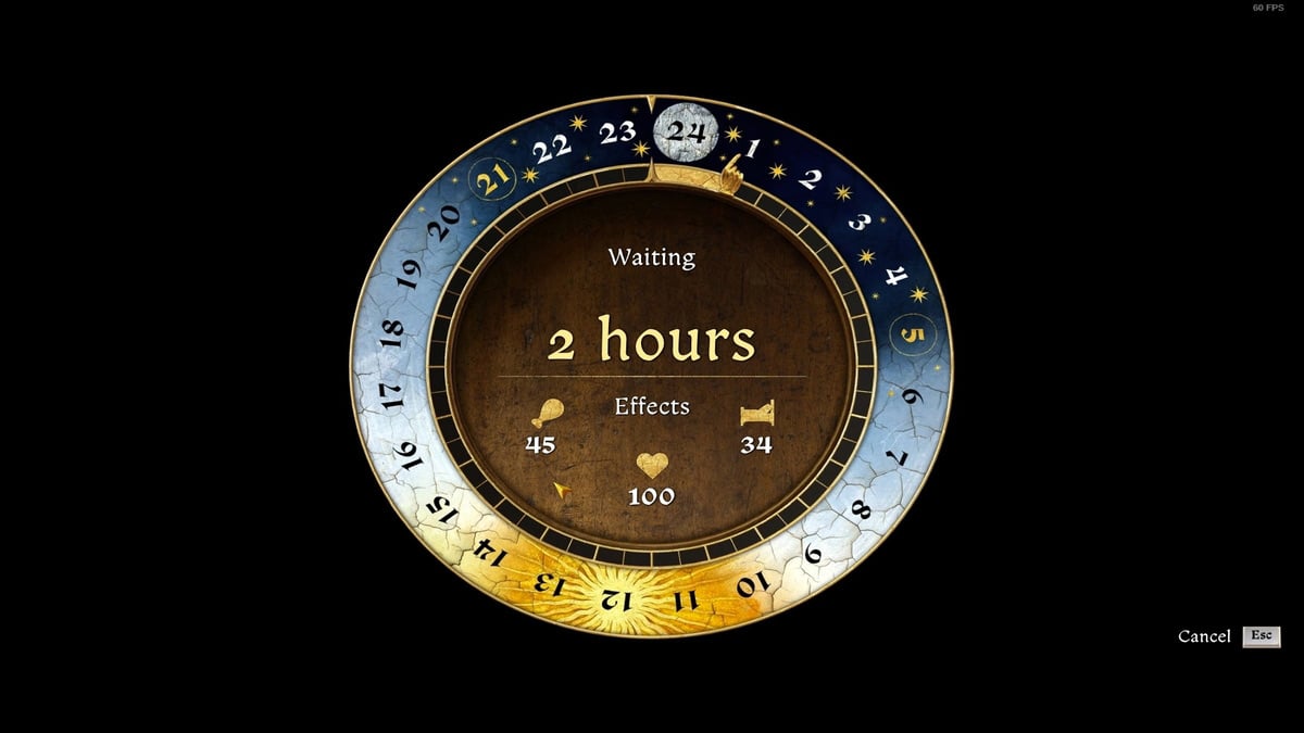 Tiempo de paso hasta la medianoche