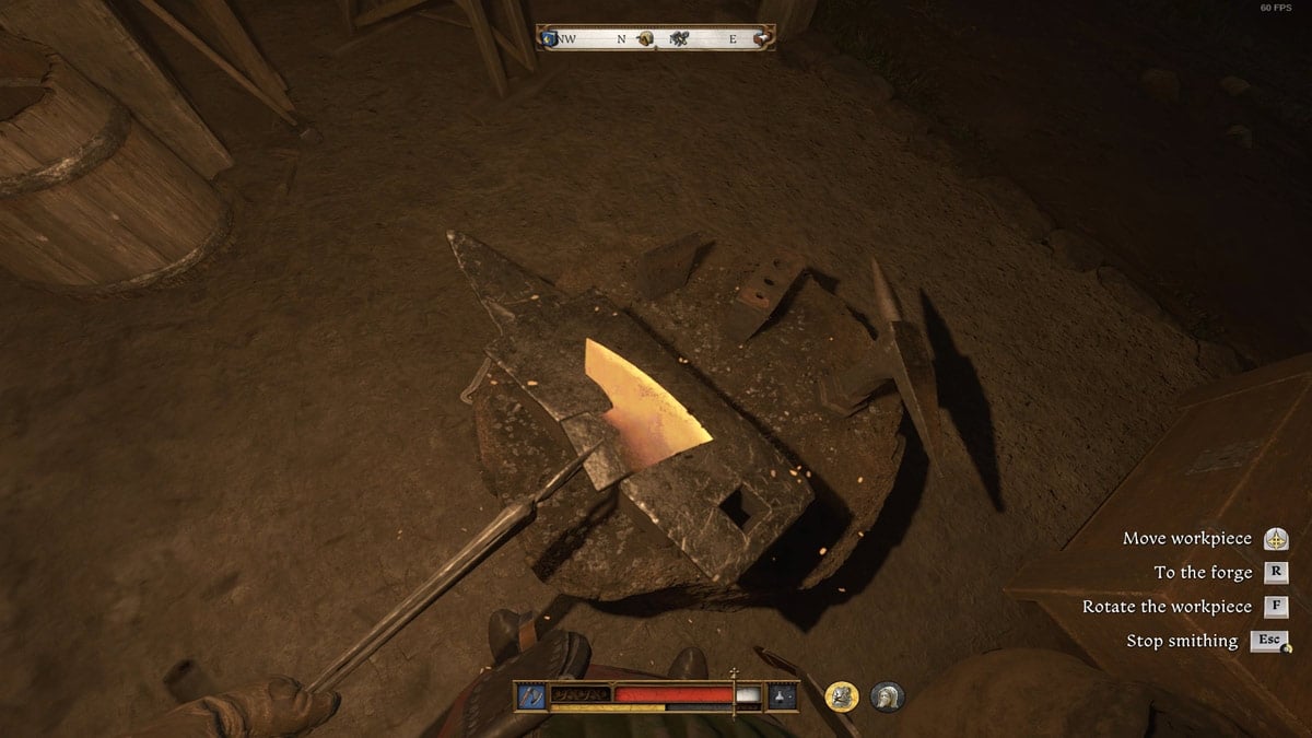Smithing the Axe in Kingdom Come Deliverance 2