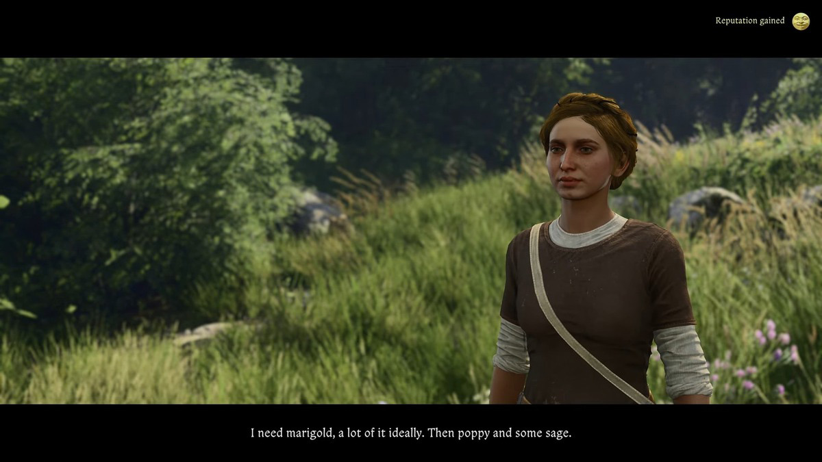 Klara solicitando algunas flores