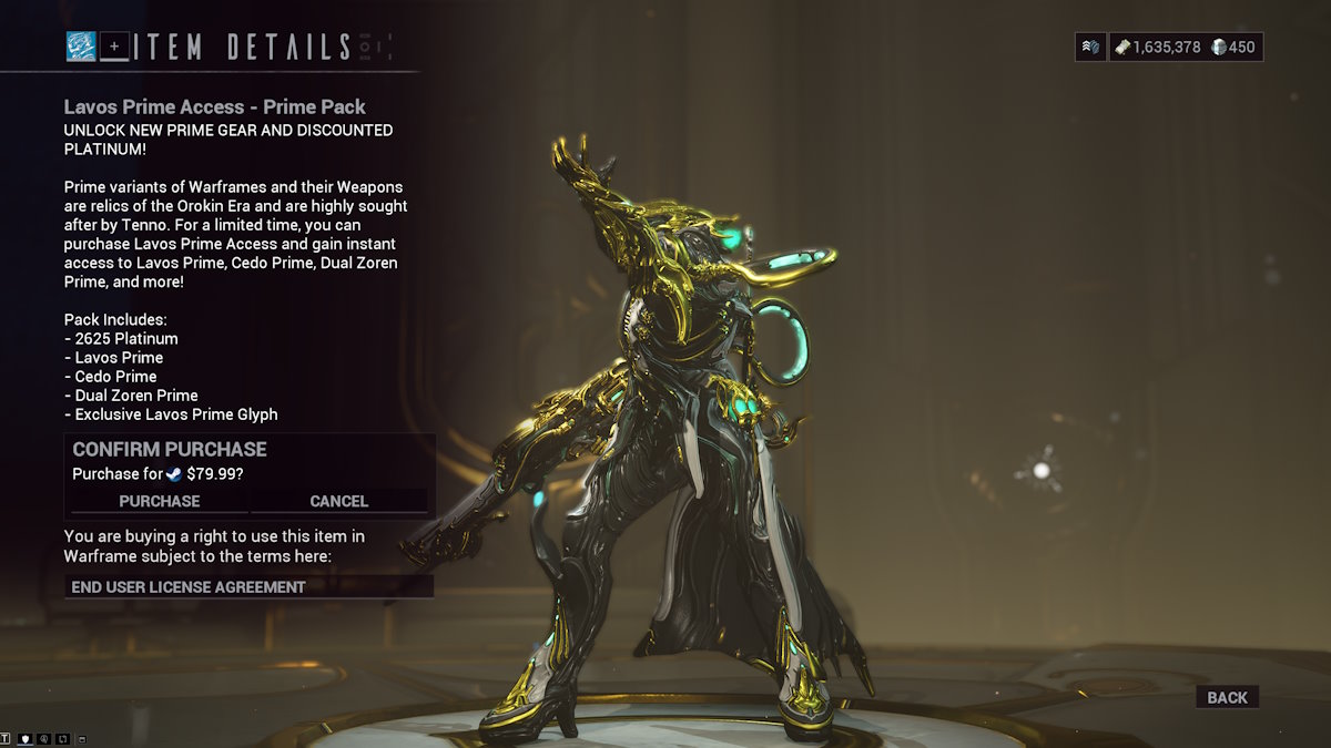 Warframe Lavos Prime