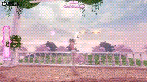 Come mirare e sparare ai cuori fluttuanti.