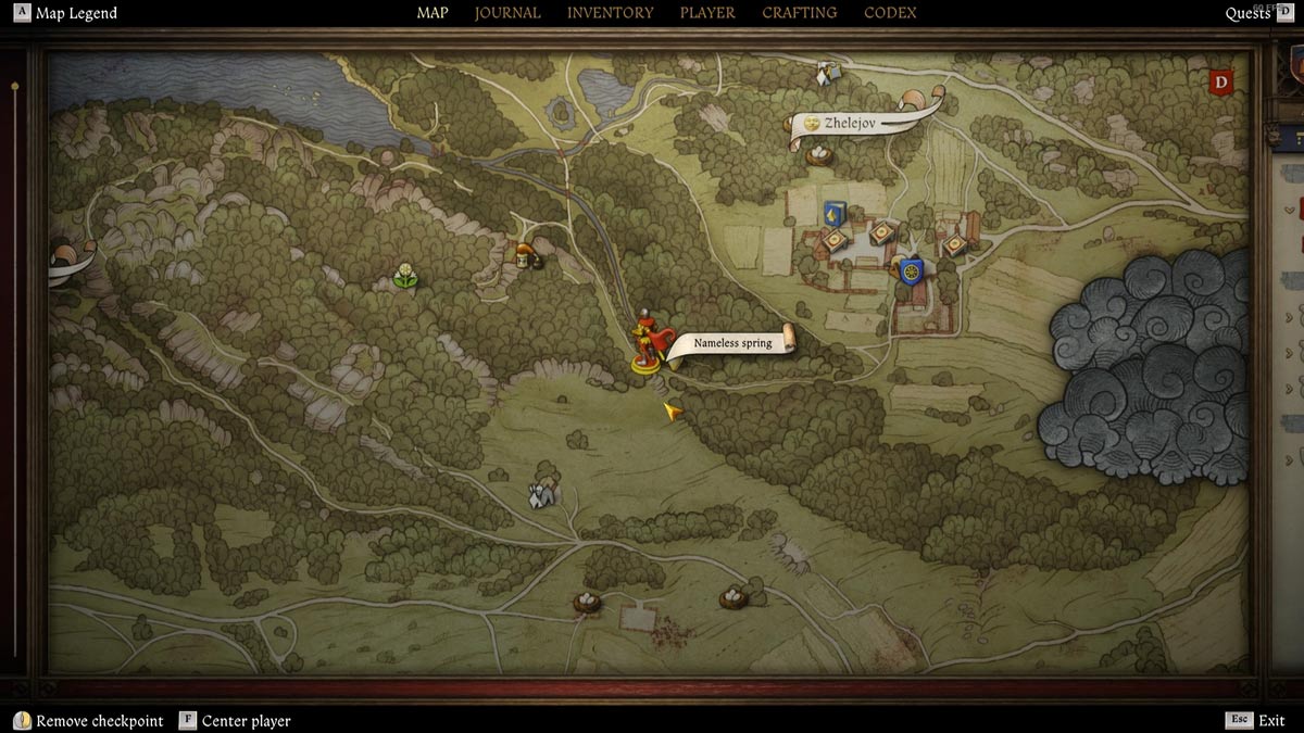 spot de primavera sin nombre con mucha belladona cerca de Zhelejov en Kingdom Come Deliverance 2