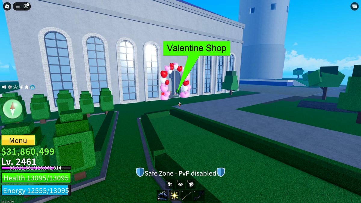 Blox Fruits Valentine Shop Third Sea Location