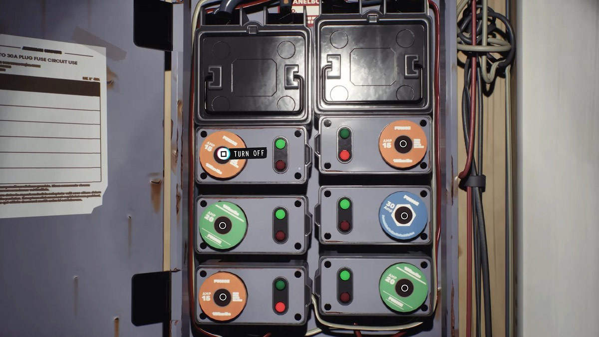 Panel de interruptores en los registros perdidos Bloom & Rage