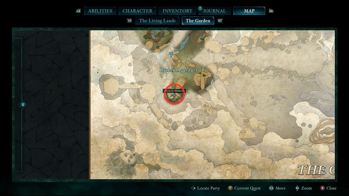 El mapa de memoria antigua del jardín