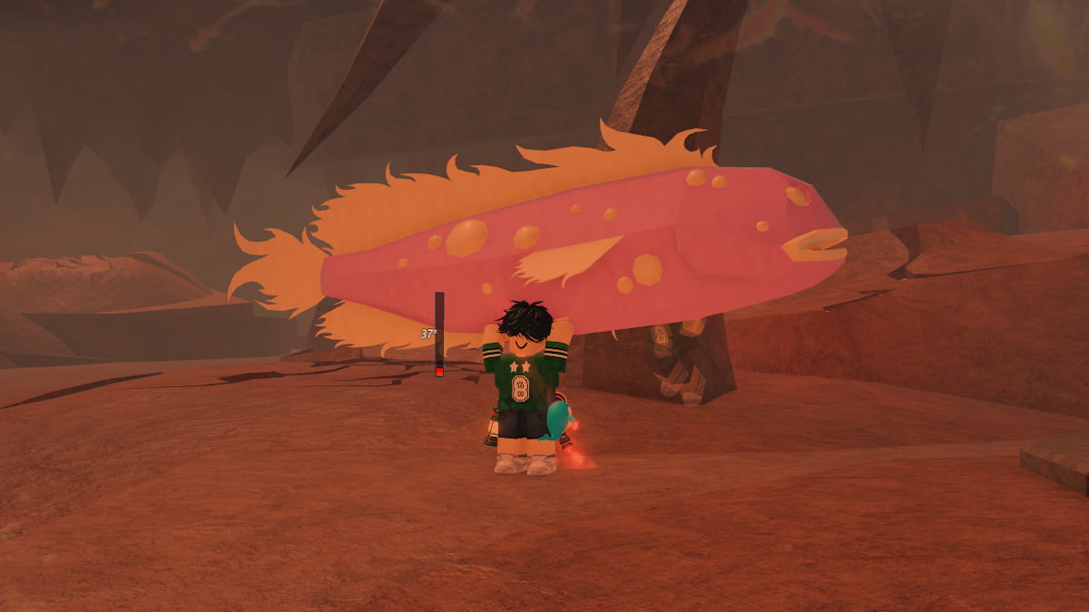 ज्वालामुखी में एक मछली निकलती है