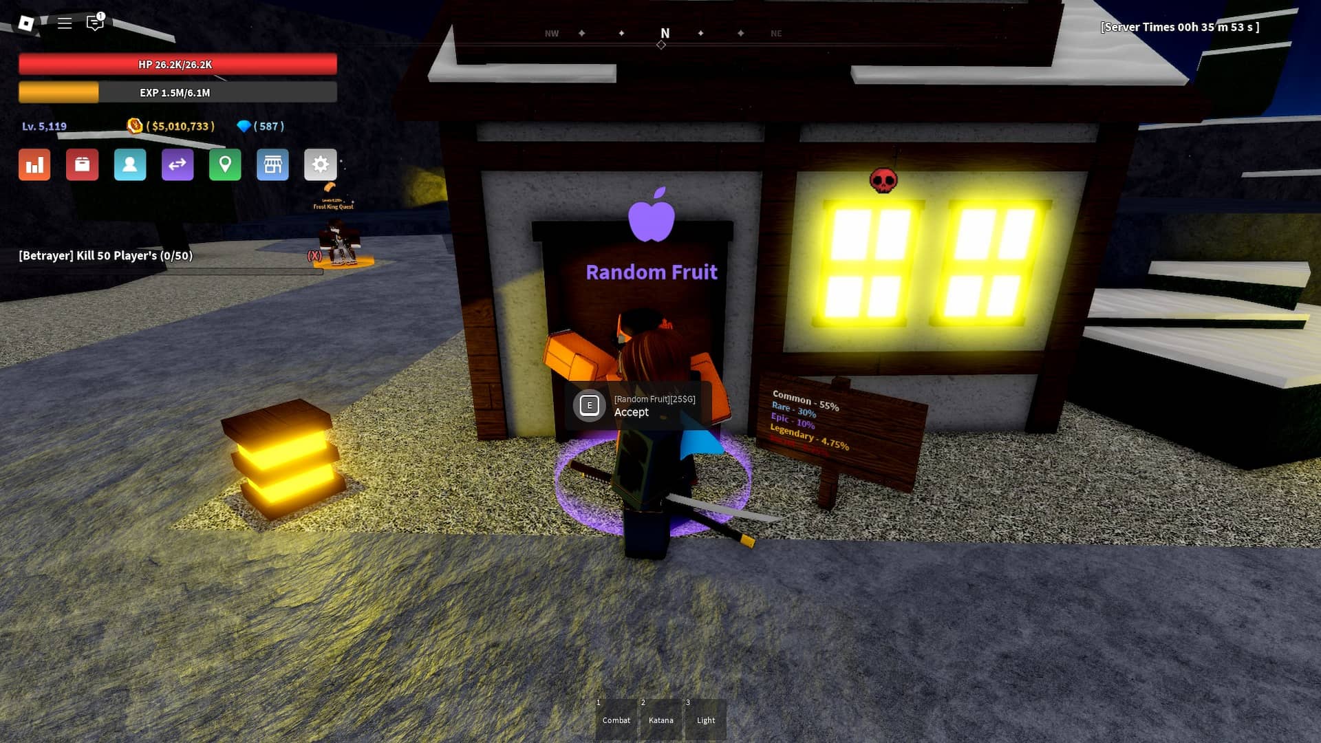 NPC di frutta gemma nel pezzo in versi