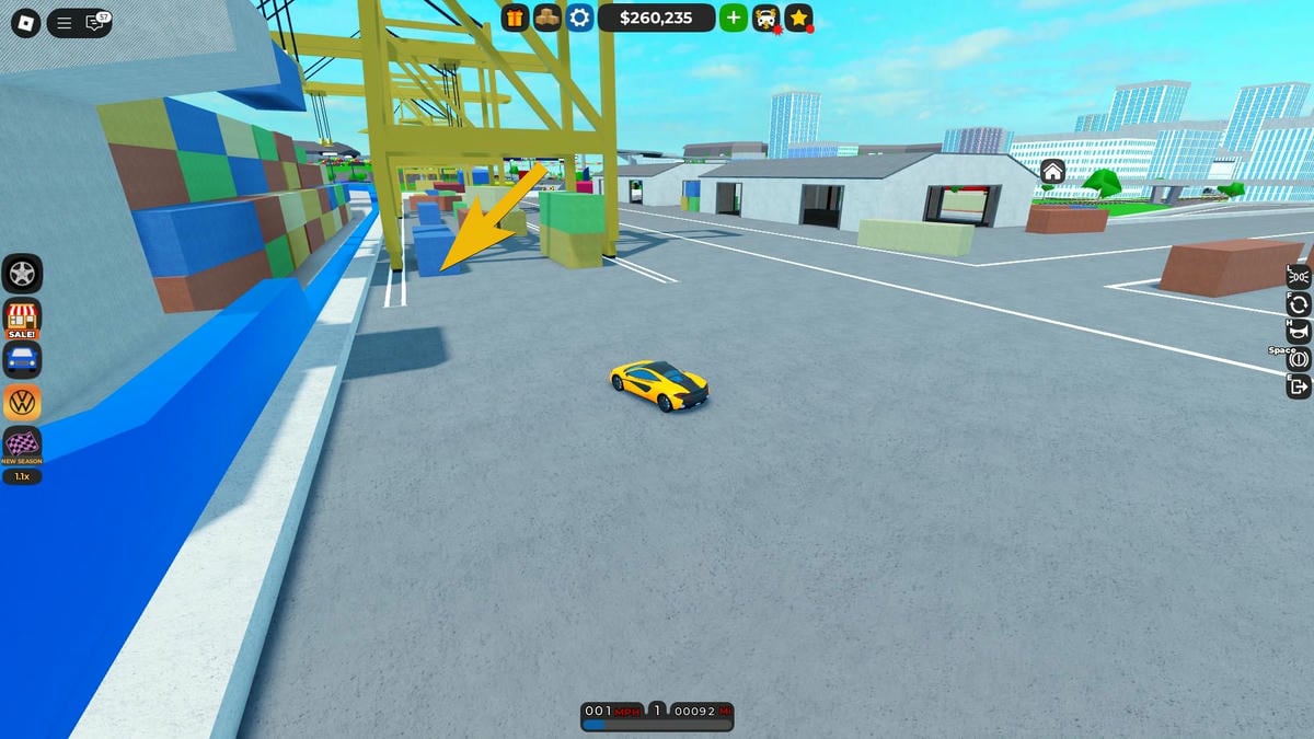 Placering af Toyodo bildele i Roblox Car Distonship Tycoon