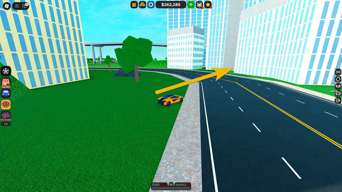 Placering af Toyodo bildele i Roblox Car Distonship Tycoon