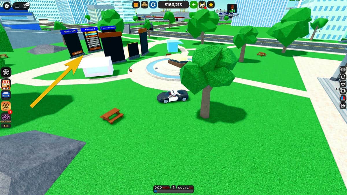 Placering af Toyodo bildele i Roblox Car Distonship Tycoon