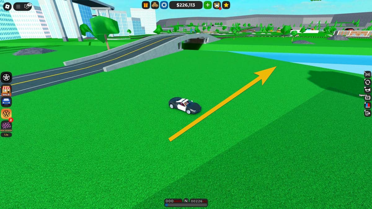 Placering af Toyodo bildele i Roblox Car Distonship Tycoon