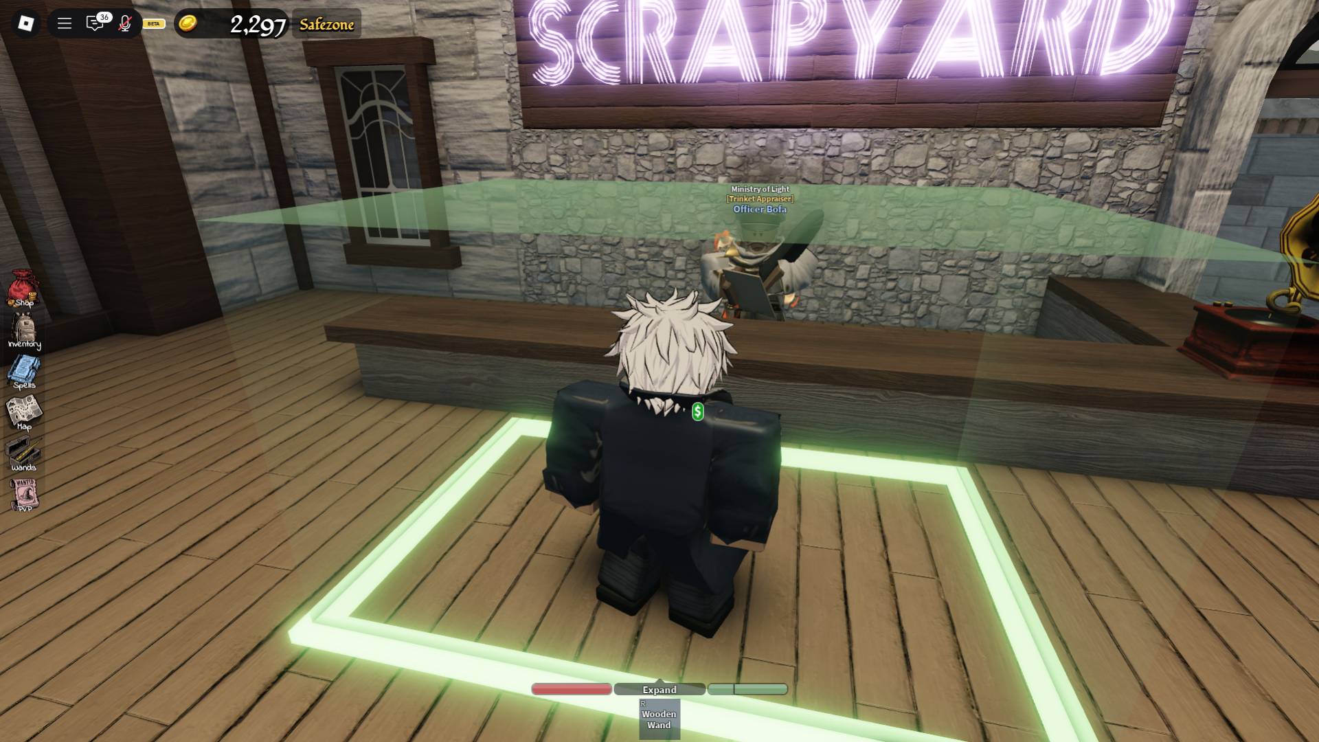 Trinket Trader i Wizard West Roblox Experience