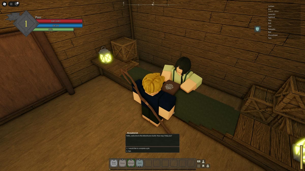 Гравець, який вбиває руни, розмовляє з портьє в Лейкширі