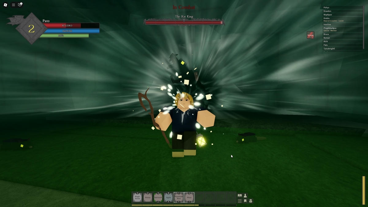 Rune Slayer Παίκτης που παλεύει με τον βασιλιά των αρουραίων