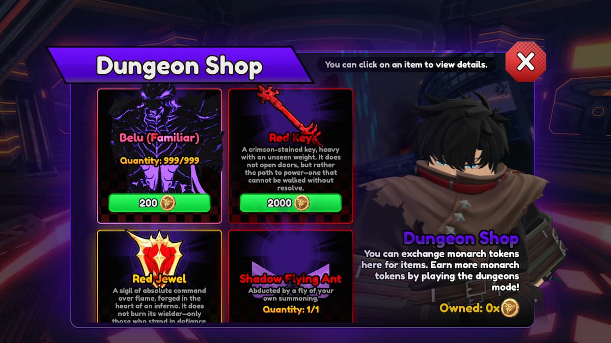 Il Dungeon Shop di Anime Vanguards