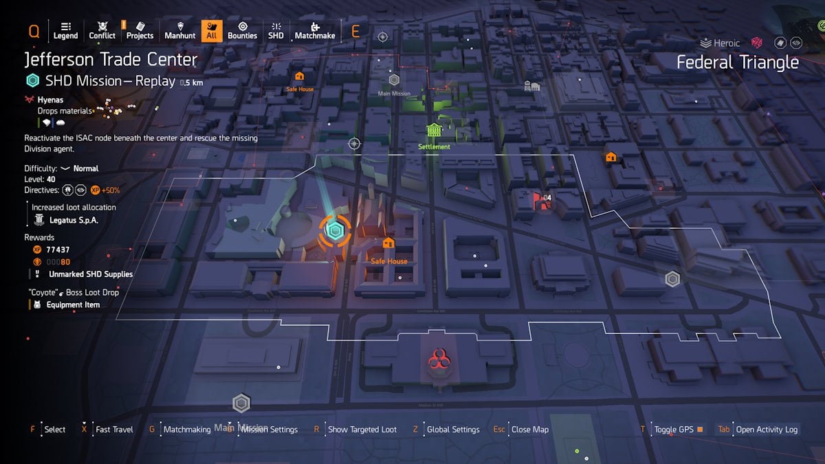 El comercio de Jefferson de la División 2