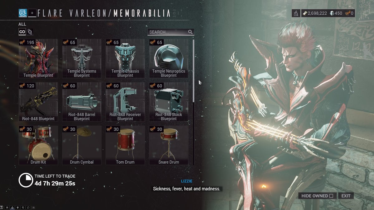 Warframe Flare Valeron