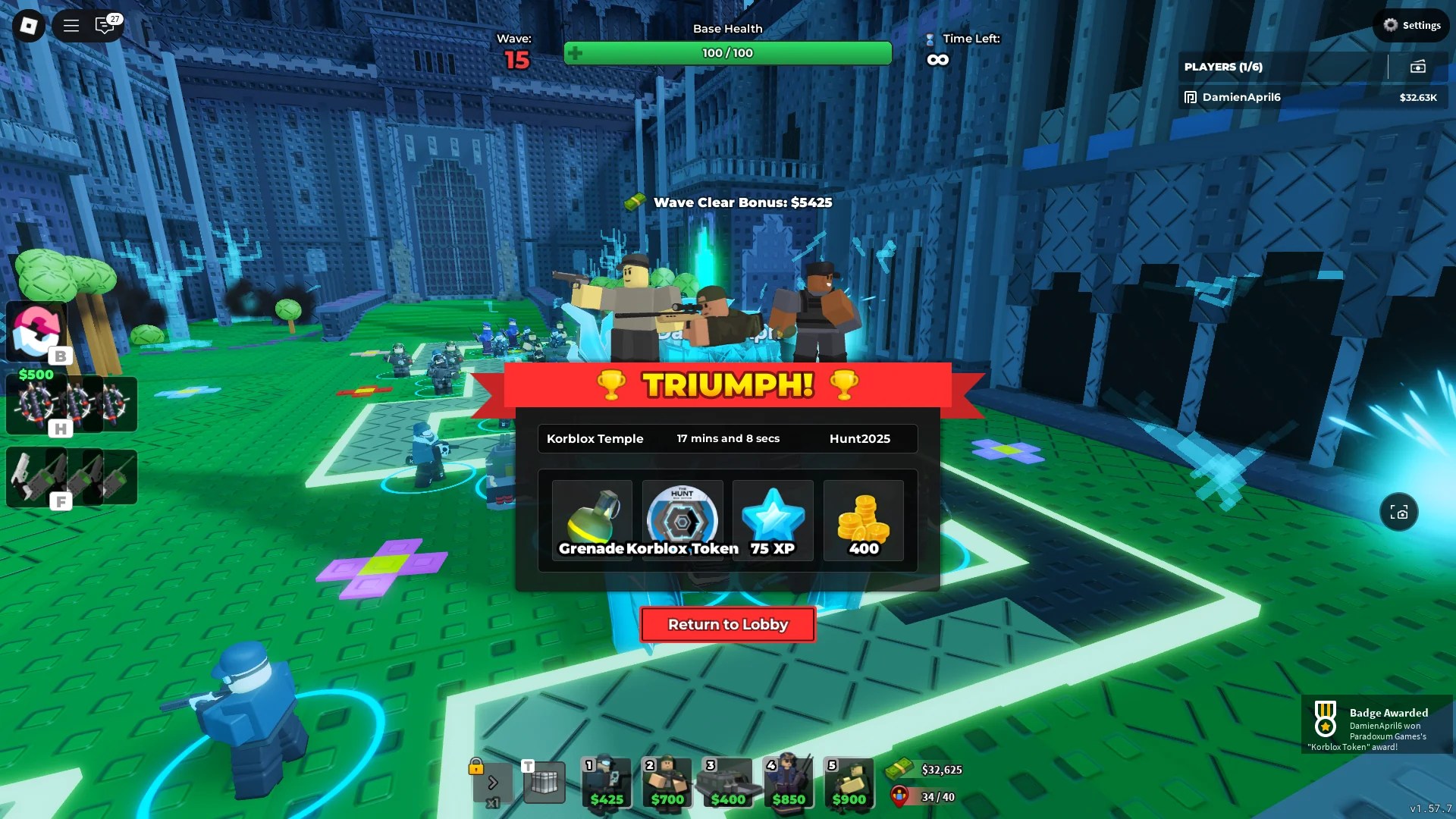 Previzualizare a Quest Rewards From the Hunt: Mega Edition Event Quest în Tower Defense Simulator