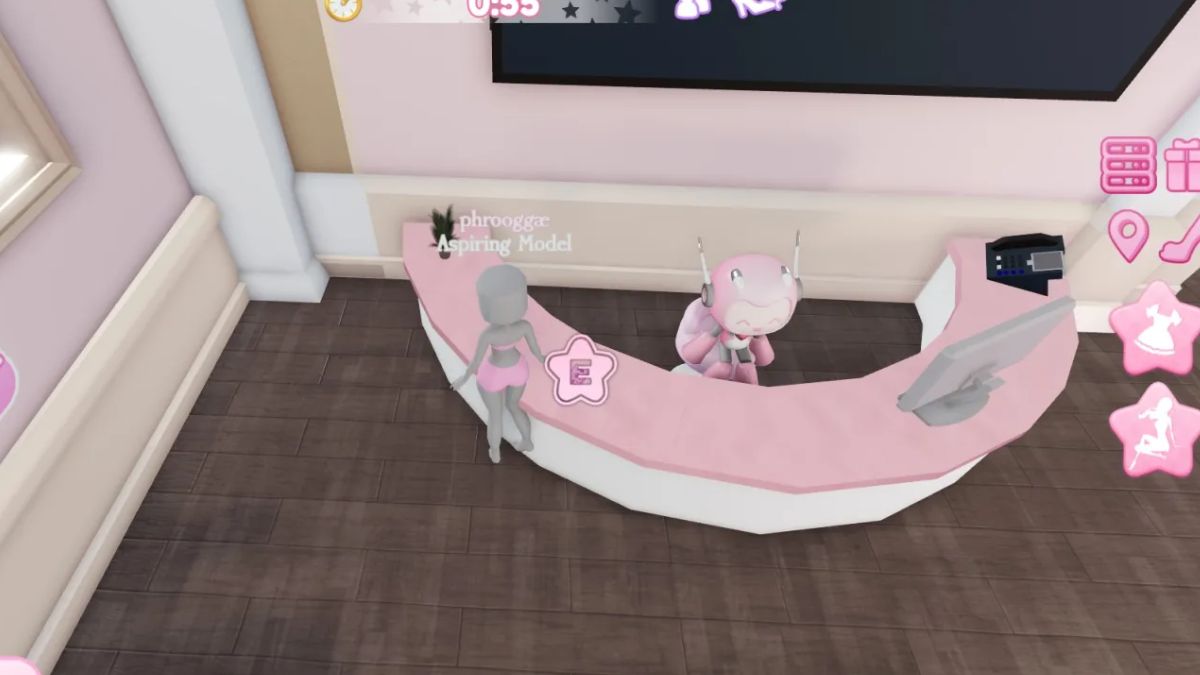 Fernbedienung an der Rezeption bei It-Girl-Mega-Jagd