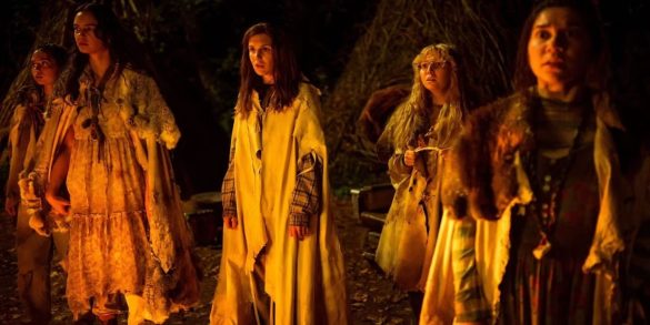 A group still of the past timeline Yellowjackets in Season 3