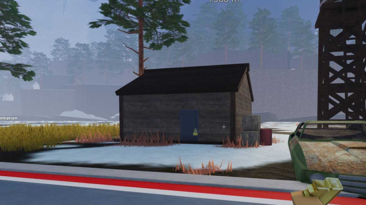 Et hus på høyre side av byen