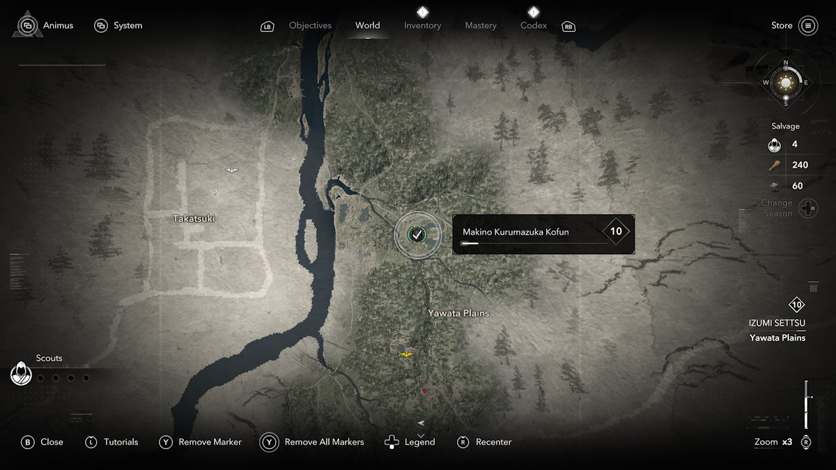 Assassin's Creed Shadows Makino Kurumazuka Kofun