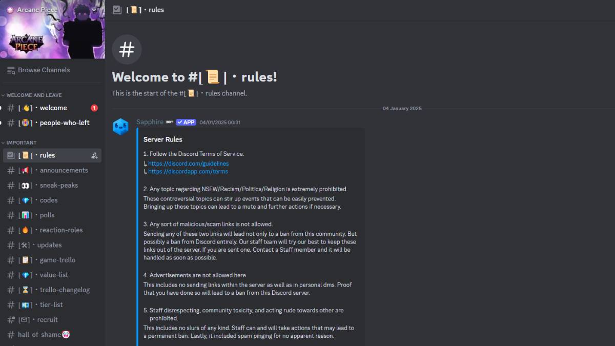 Máy chủ bất hòa Arcane