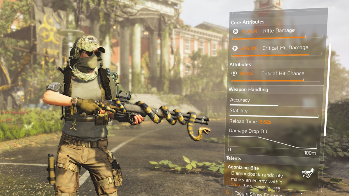 El rifle de Diamondback de la División 2