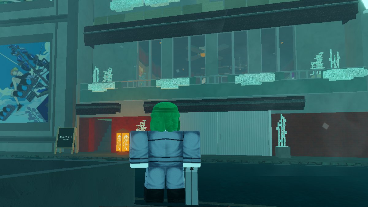 Humano fica na frente de Anteiku em GHOUL://RE no Roblox.