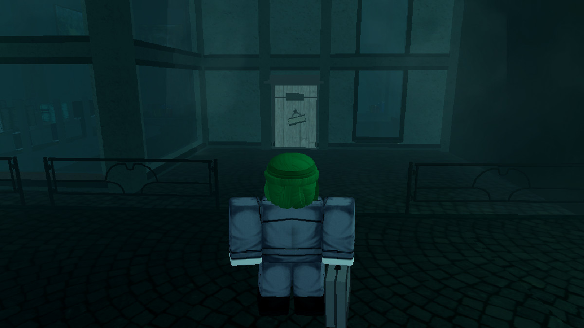 Humano fica na frente da loja de roupas em GHOUL://RE no Roblox