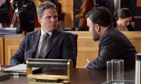 Stephen Amell and Kevin Weisman in Suits LA