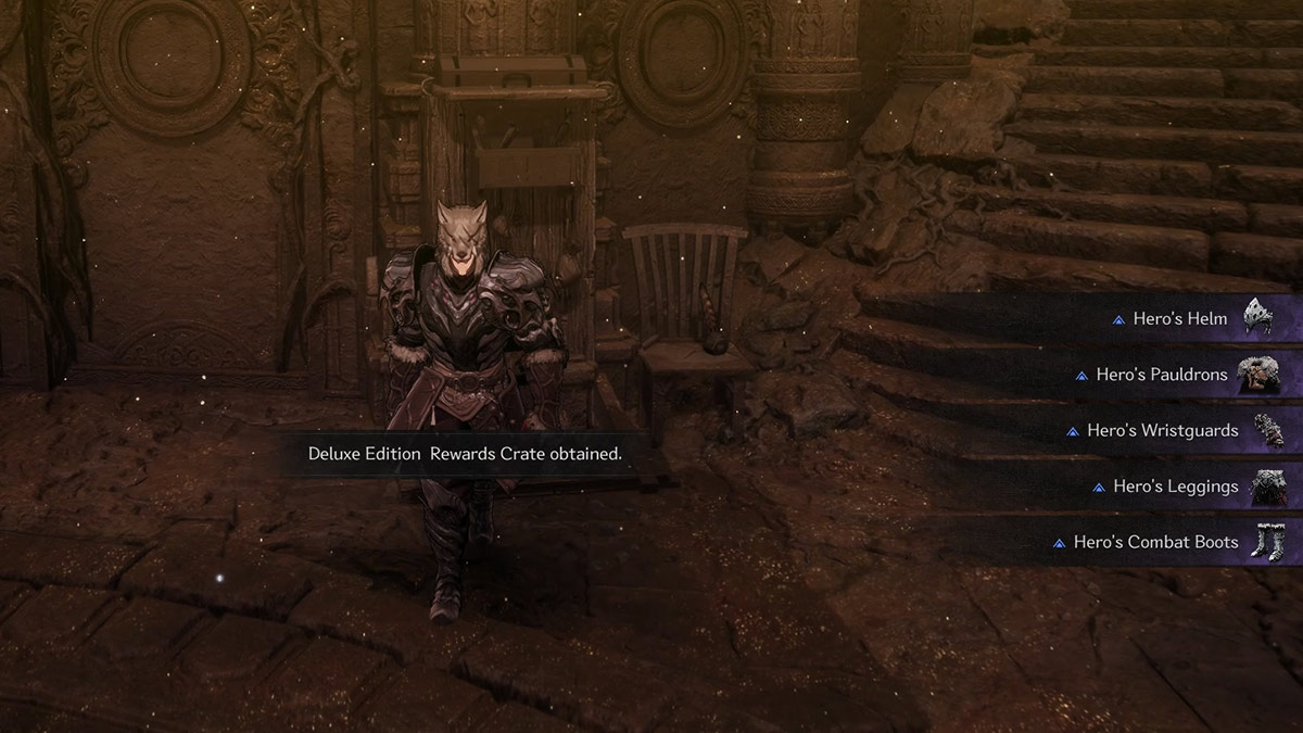 Reclamando cosas de pedido anticipado en el primer Berserker Khazan