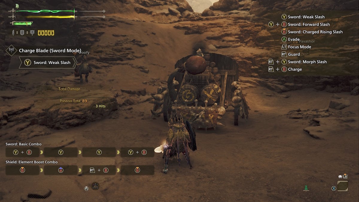 Monster Hunter Wilds Charge Blade Mode Sword