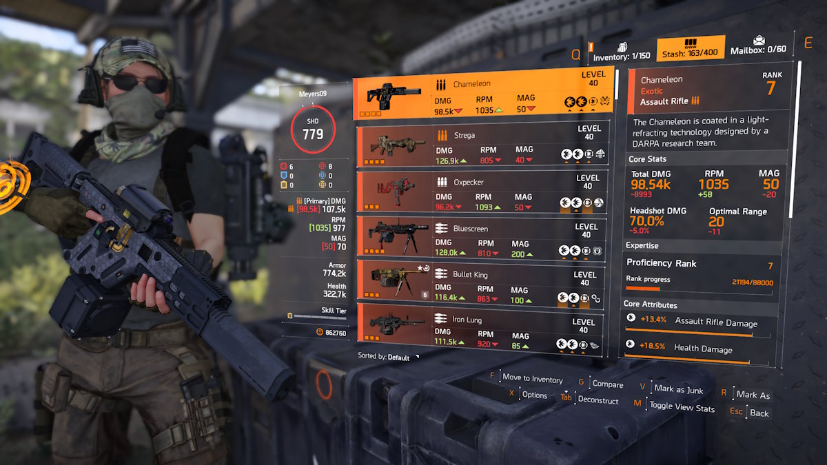 Las armas exóticas de la División 2