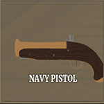 Arma azul marinho de tripas e pólvora