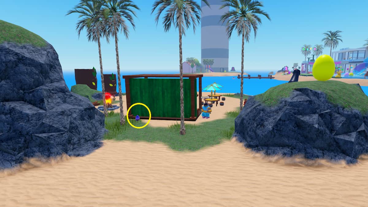 बिल्ली के बच्चे के खेल में एक अंडा