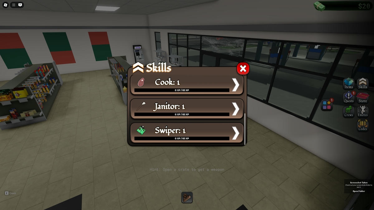 Attiva il blocco del menu Abilità